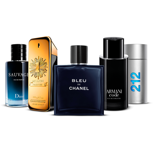 Sada 5 Parfémů – Sauvage, 1 Million, Bleu de Chanel, Armani Code i 212 Men [100 ml každý]