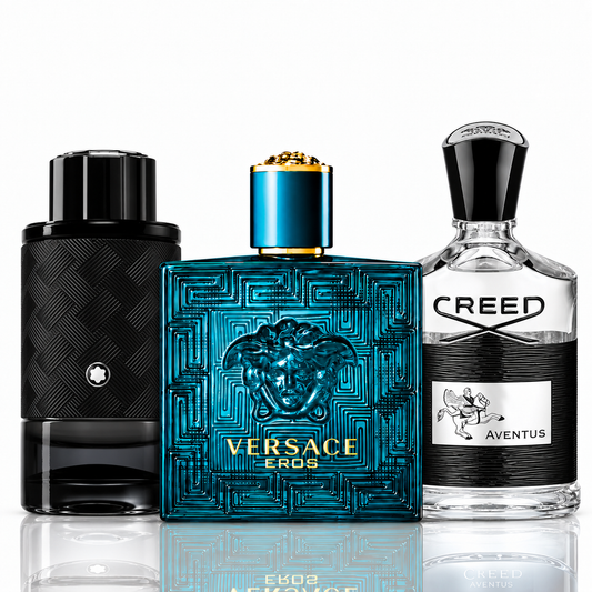 Sada 3 parfémů | Explorer Extreme Montblanc, Eros Versace, Aventus Creed – 100ml