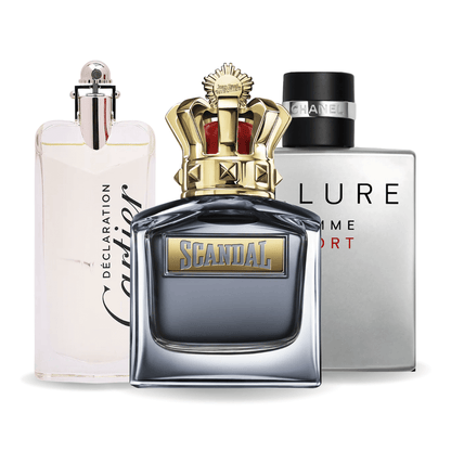 Sada 3 Parfémů | Allure Homme Sports, Jean Paul Gaultier Scandal, Cartier Declaration 100 ml