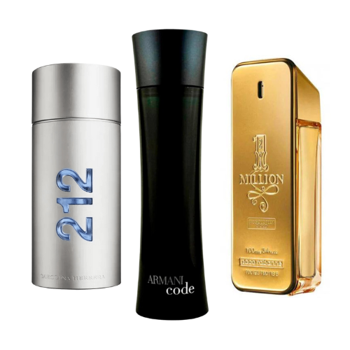 Sada 3 Parfémů | 212 Men NYC, Paco Rabanne One Million, Armani Code Homme 100 ml