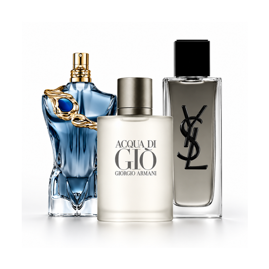 Sada 3 parfémů | Le Beau Narcisse Eau de Parfum – 125 ml | Acqua di Giò Eau de Toilette Giorgio Armani – 200 ml | MYSLF Eau de Toilette Intense YSL – 100 ml