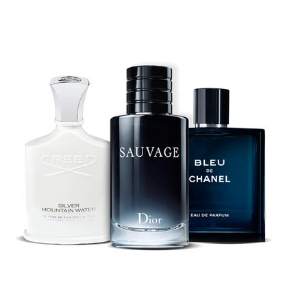 Sada 3 Parfémů | Creed Silver + Sauvage Dior + Bleu de Chanel 100 ml