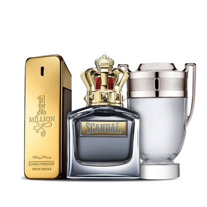 Sada 3 Parfémů | Invictus + Scandal Men + One Million 100 ml