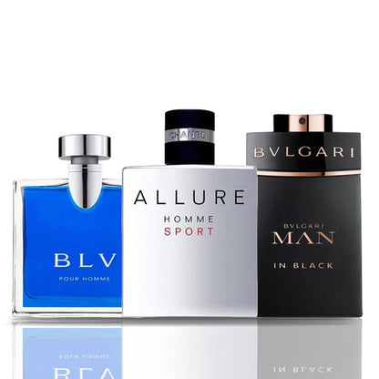 Sada 3 Parfémů | BLV + Allure Homme Sport + Bulgari Man in Black 100 ml