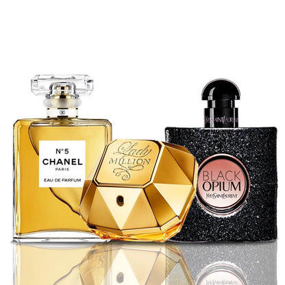 Sada 3 Parfémů | Chanel N°5 + Lady Million + Black Opium